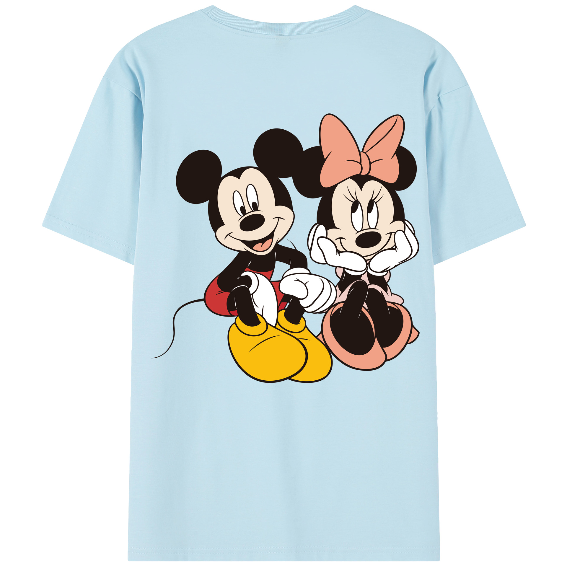 （画像用） ミッキーマウス Mickey Mouse 綿100％半袖Tシャツ（背面プリント）